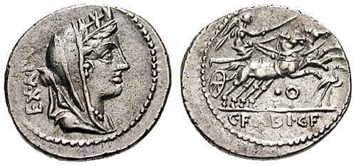 fabia roman coin denarius